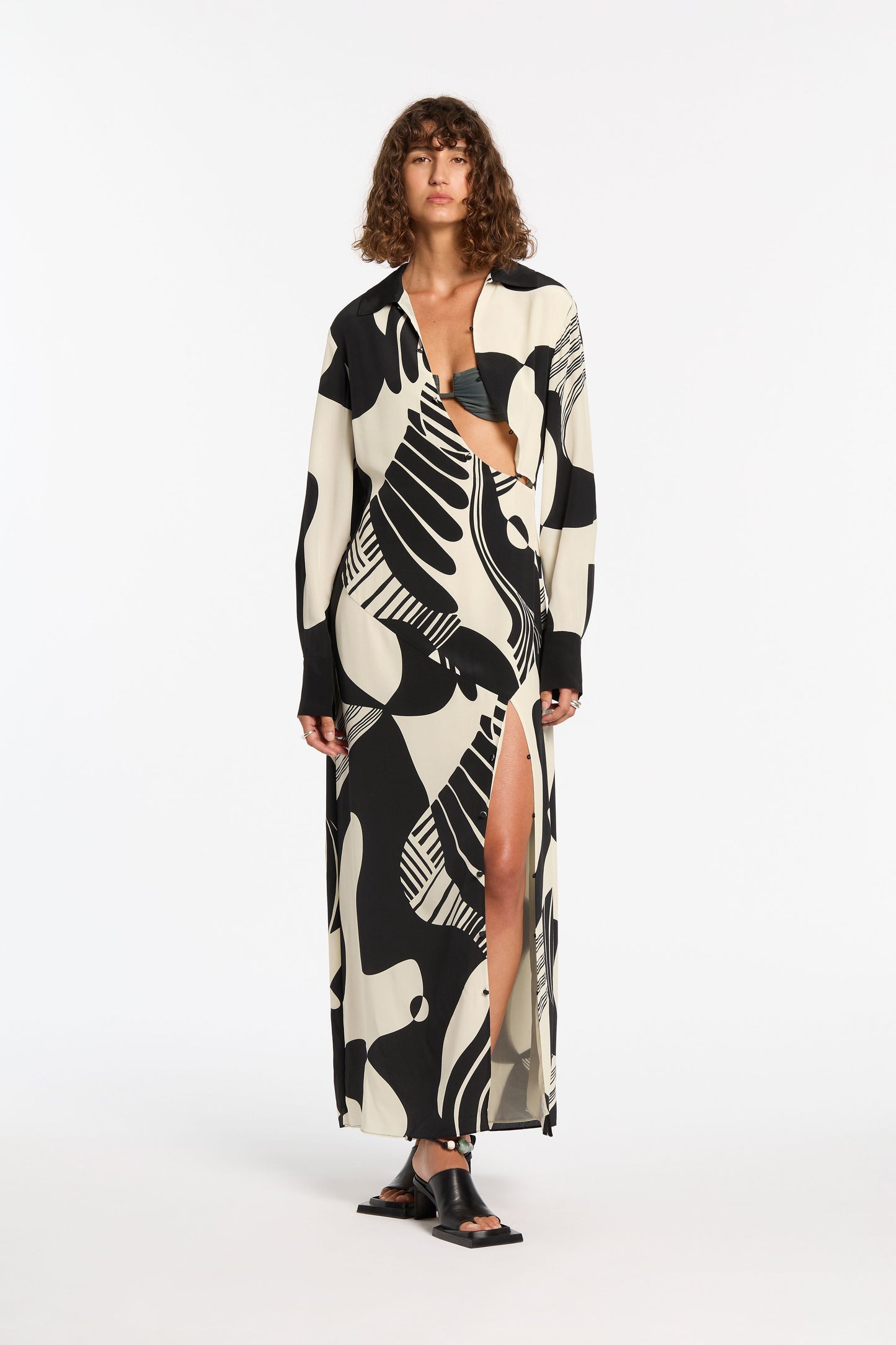 REALISME BUTTONED SHIRT DRESS-PAPIER Dress SIR.