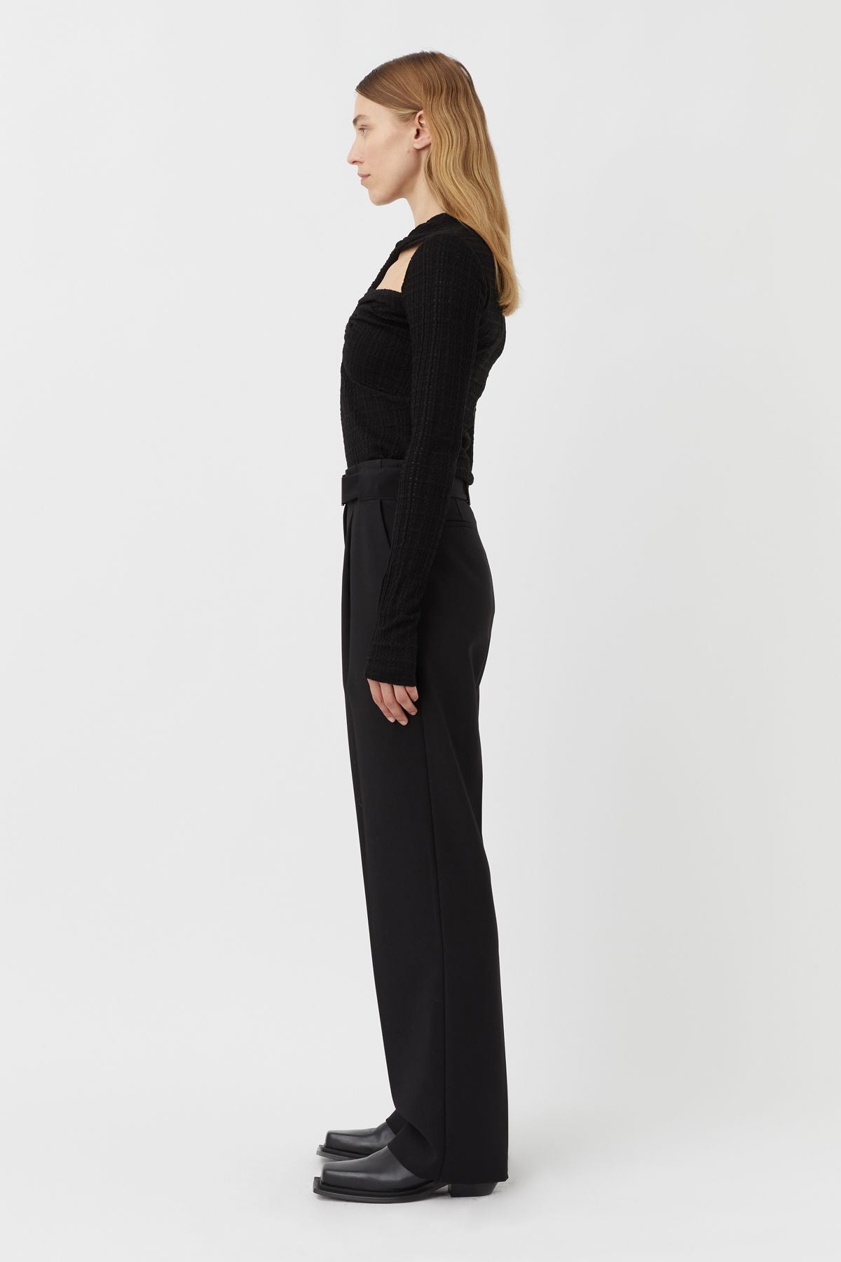 NEMESIA LONG SLEEVE TOP-BLACK Tops Camilla and Marc