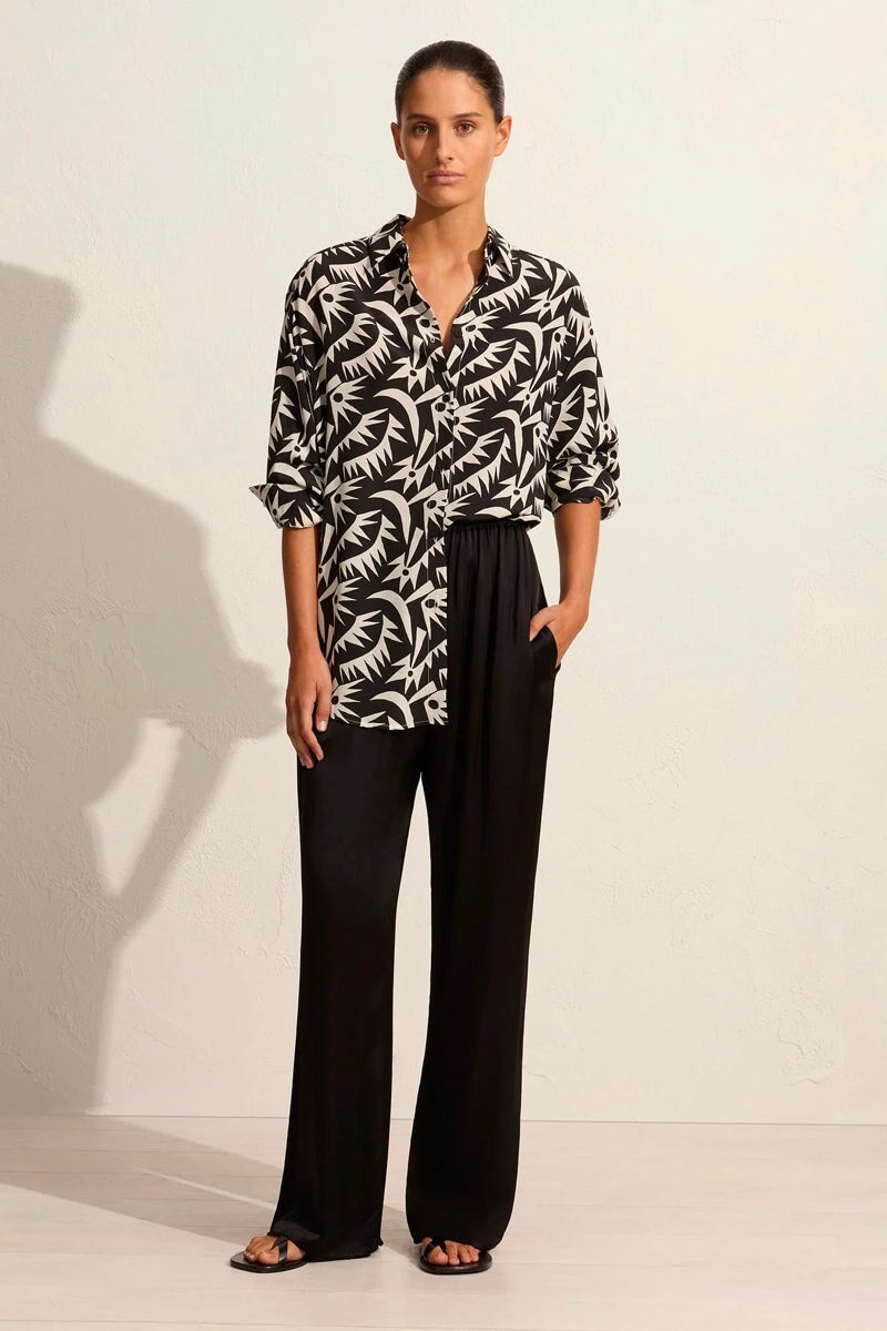LONG SLEEVE SILK SHIRT-PALMETTO Tops Matteau 1 Palmetto
