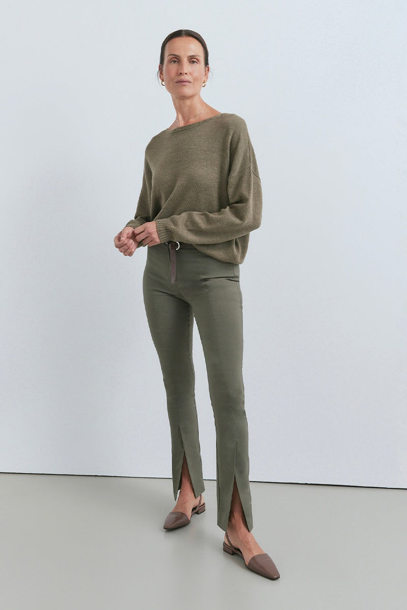 ELK SPLIT PANT-OLIVE Pants Viktoria and Woods