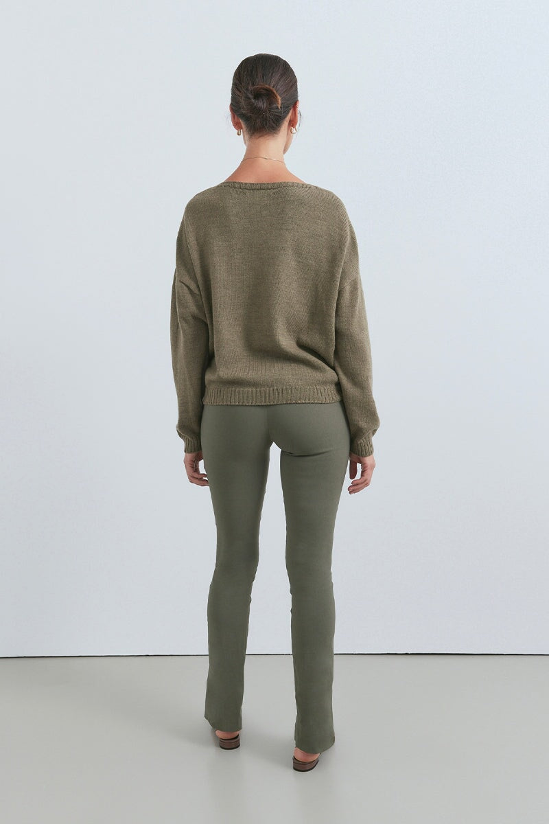 ELK SPLIT PANT-OLIVE Pants Viktoria and Woods