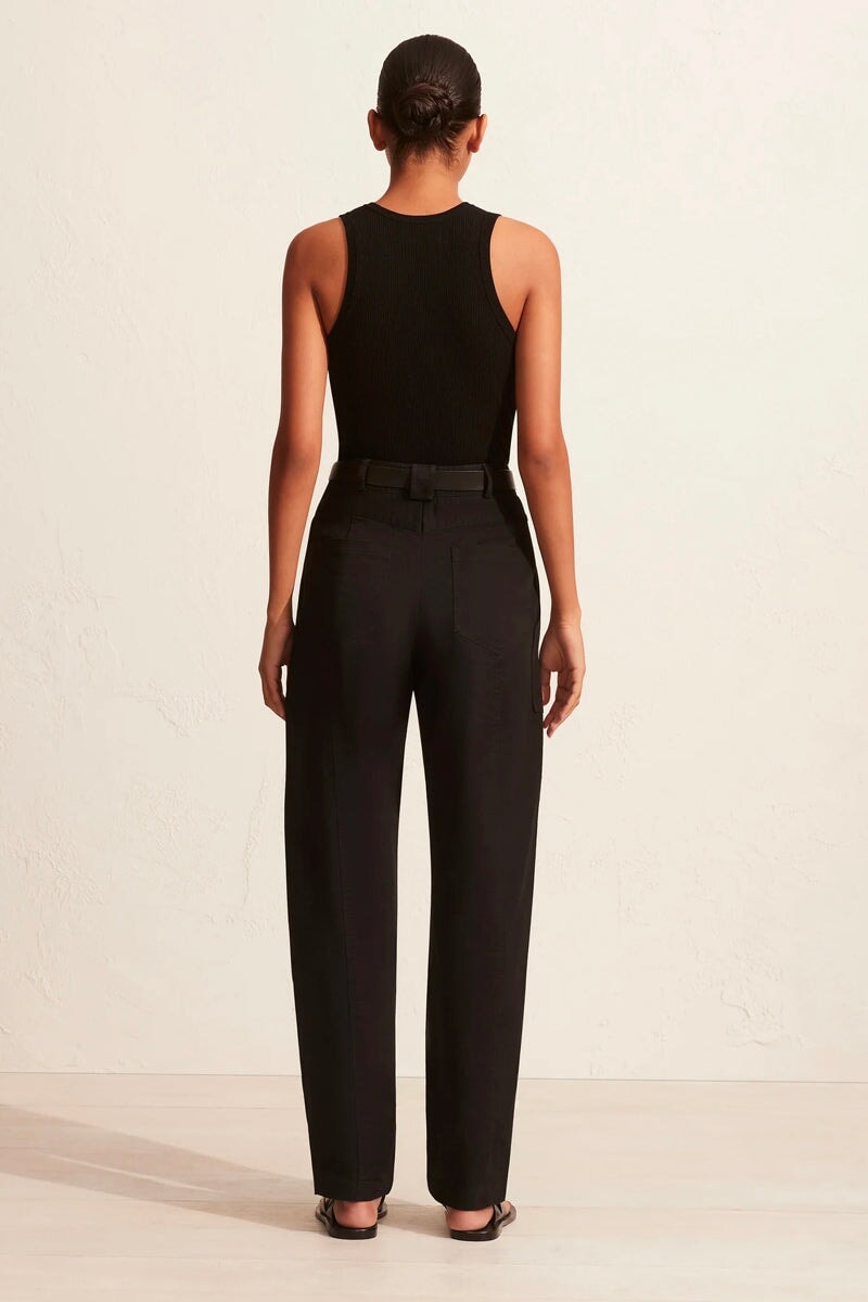 RIBBED TANK-BLACK Tops Matteau