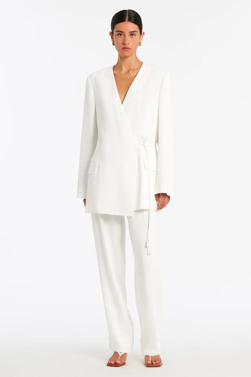 CLEMENCE TIE BLAZER-IVORY Jackets SIR. 0 Ivory