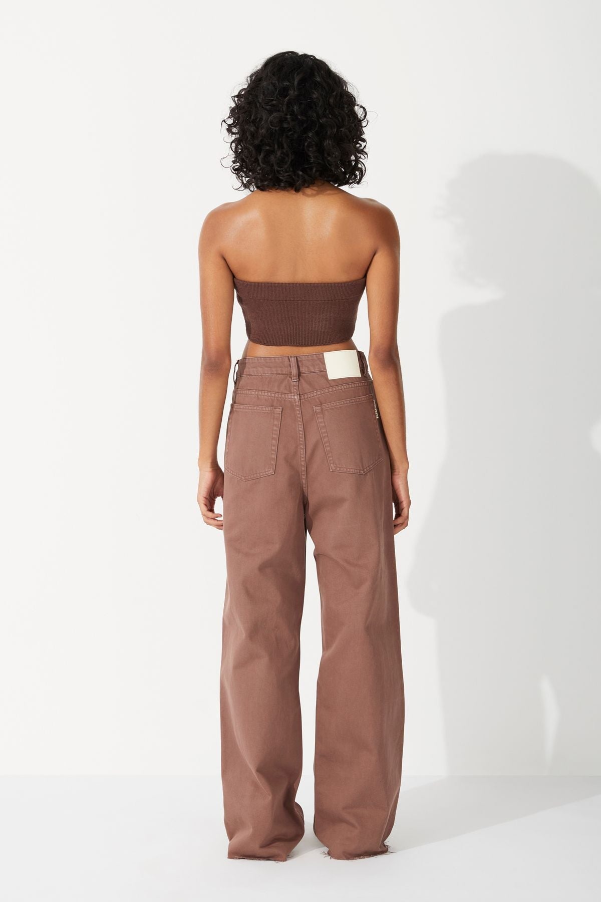 CHOCOLATE RECYCLED COTTON STRAIGHT LEG JEAN-CHOCOLATE Pants Zulu and Zephyr