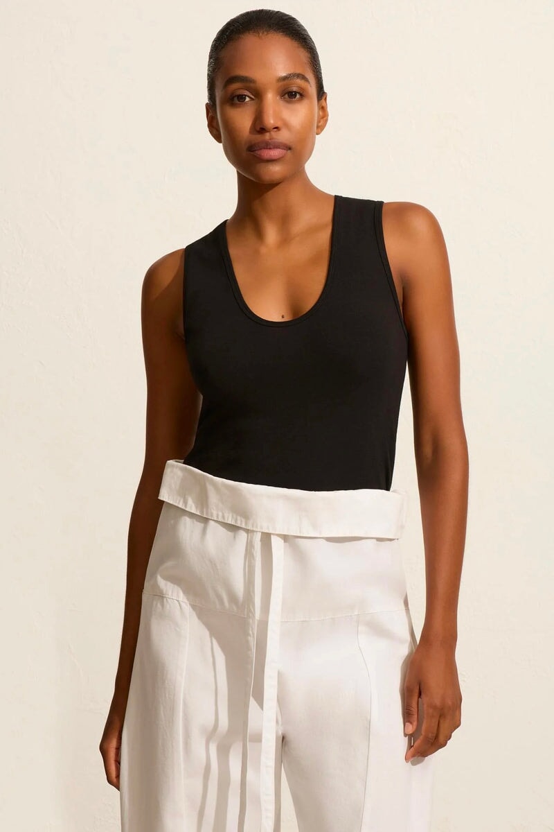 DEEP U TANK-BLACK Tops Matteau 1 Black