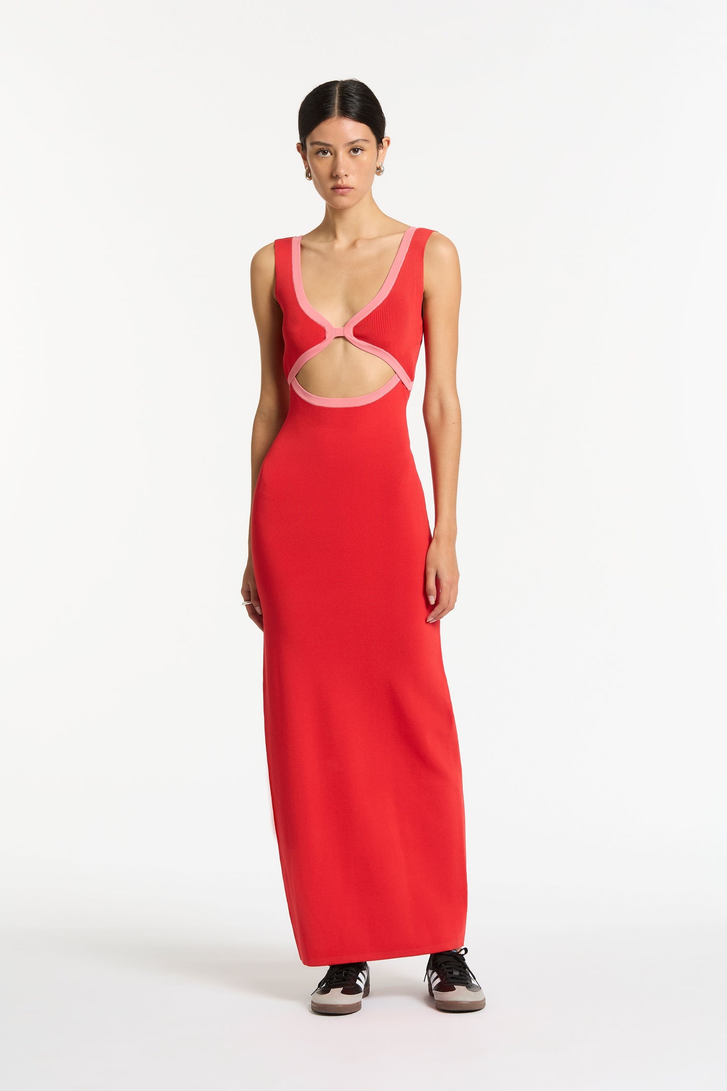 LUPITA SHAPED MIDI DRESS-RUBY Dress SIR.
