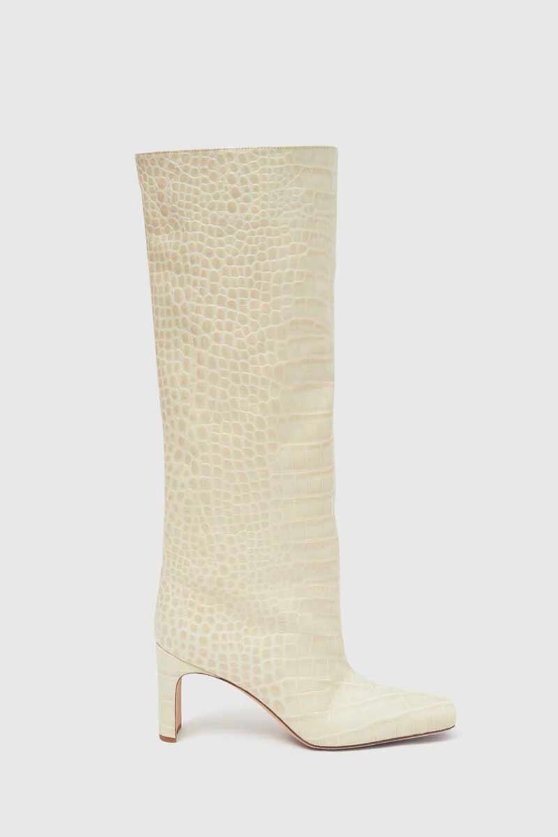 COSMOS KNEE HIGH BOOT-IVORY CROC Shoes Camilla and Marc