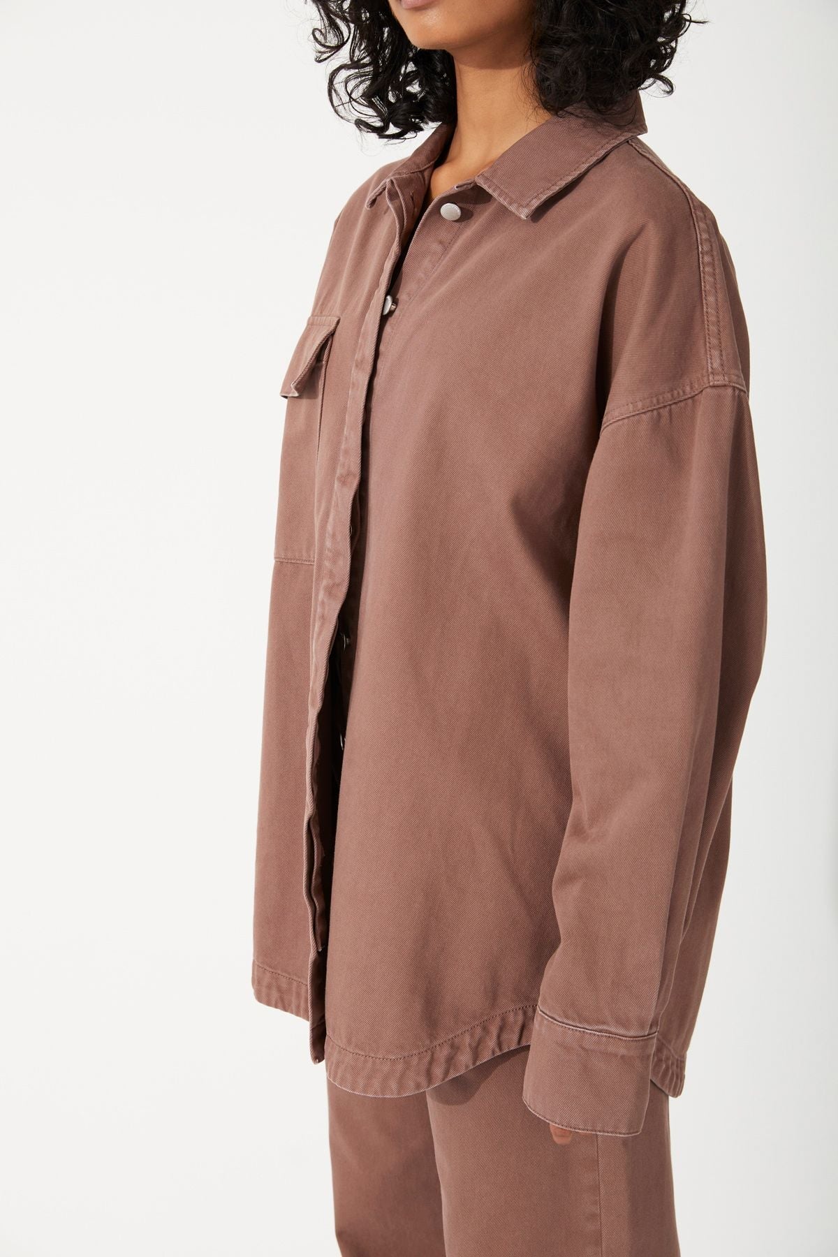 CHOCOLATE RECYCLED COTTON JACKET-CHOCOLATE Jackets Zulu and Zephyr