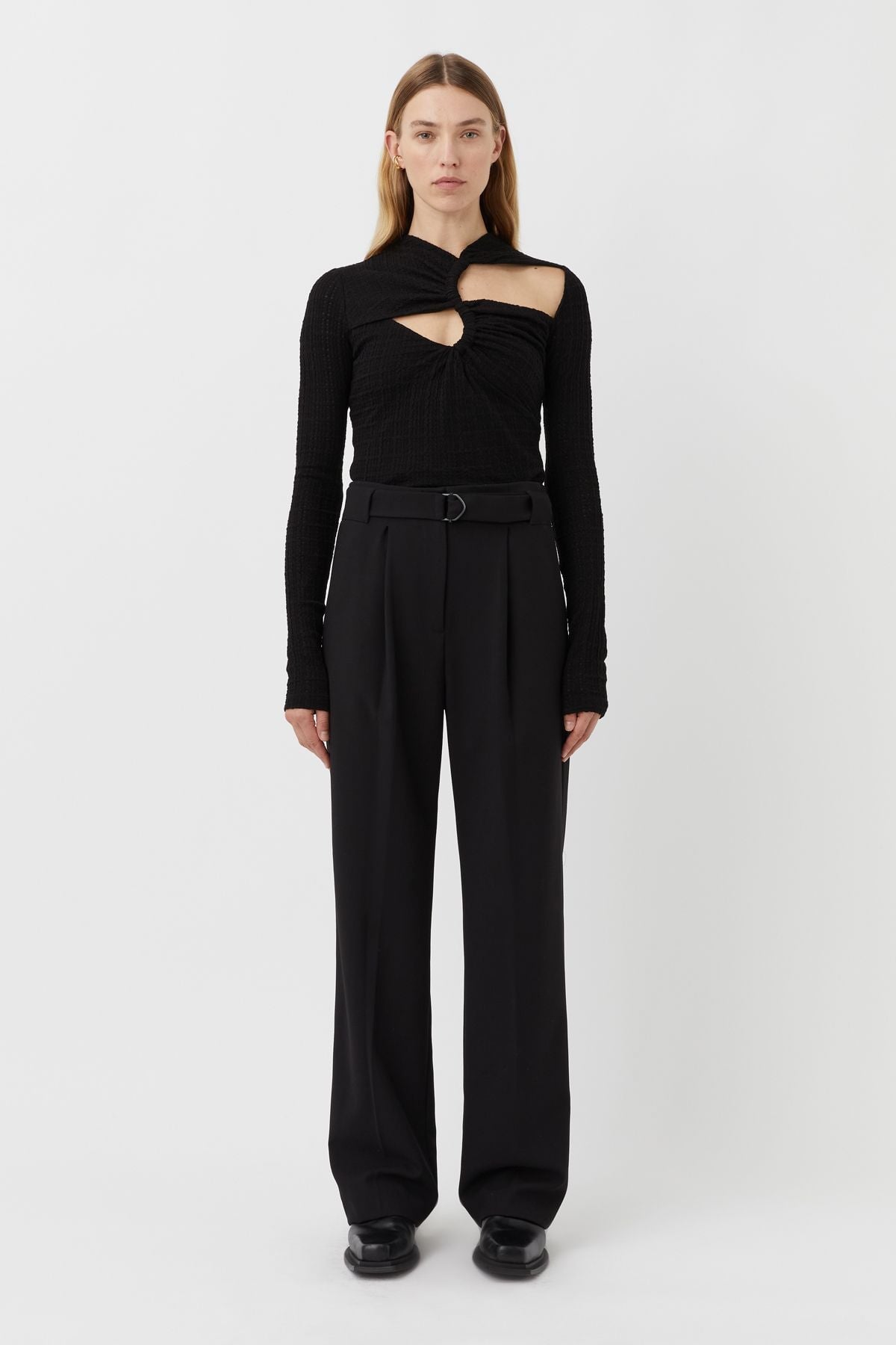 NEMESIA LONG SLEEVE TOP-BLACK Tops Camilla and Marc