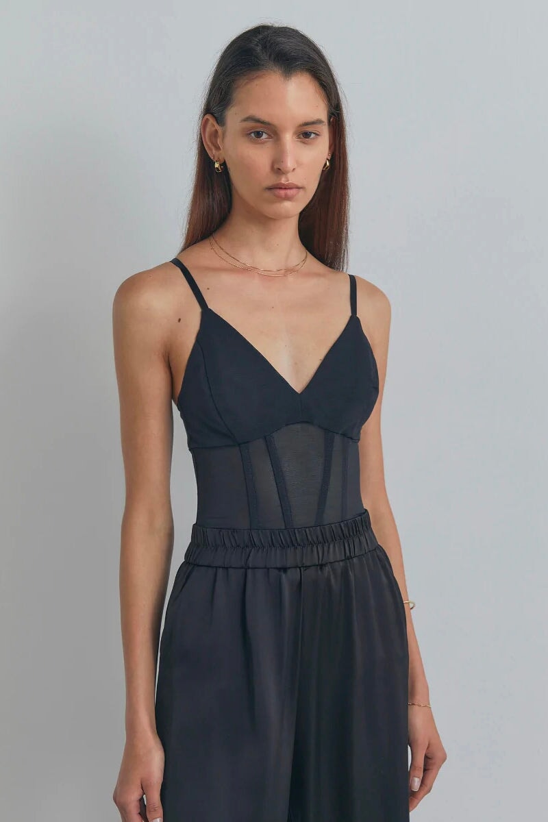 OMEGA BUSTIER-BLACK Tops Viktoria and Woods
