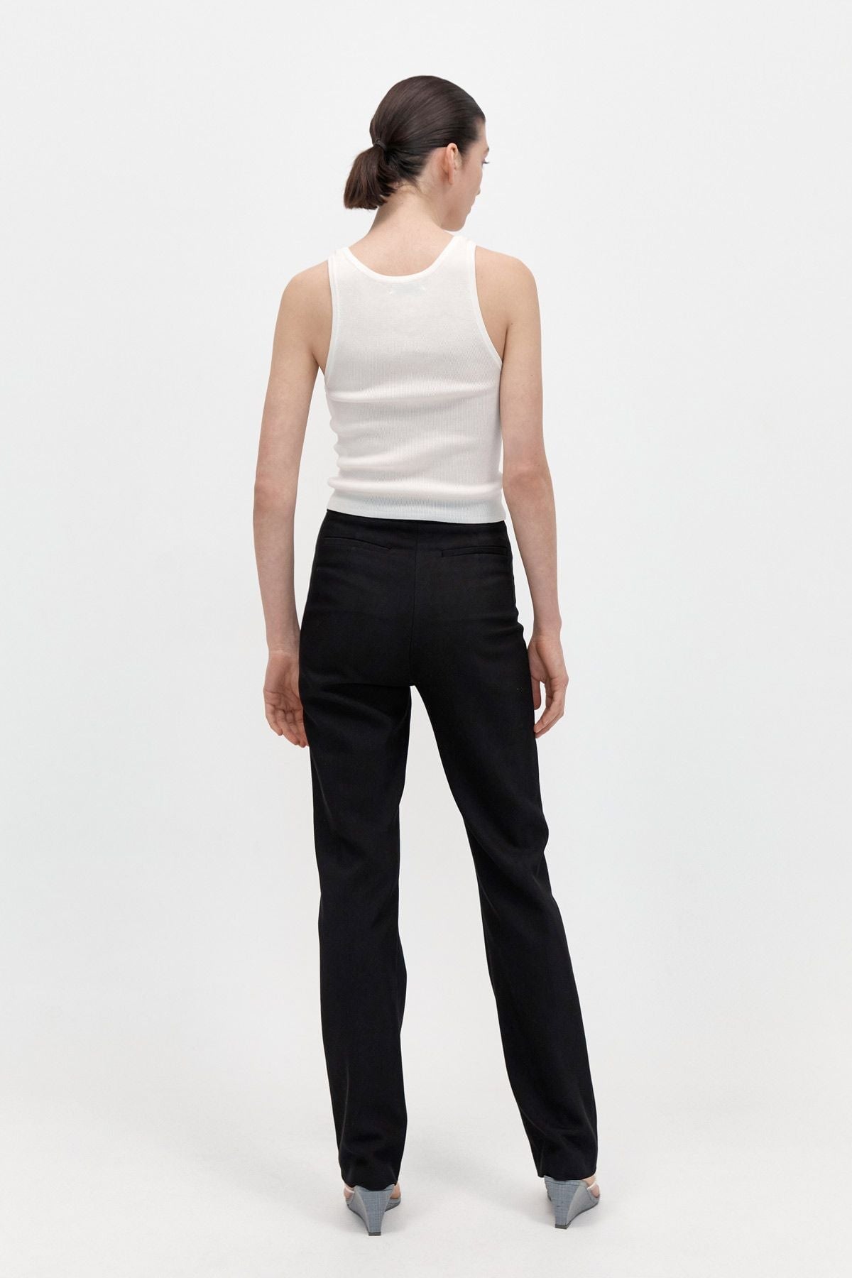 SLIM PANELLED TROUSERS-BLACK Pants ST AGNI