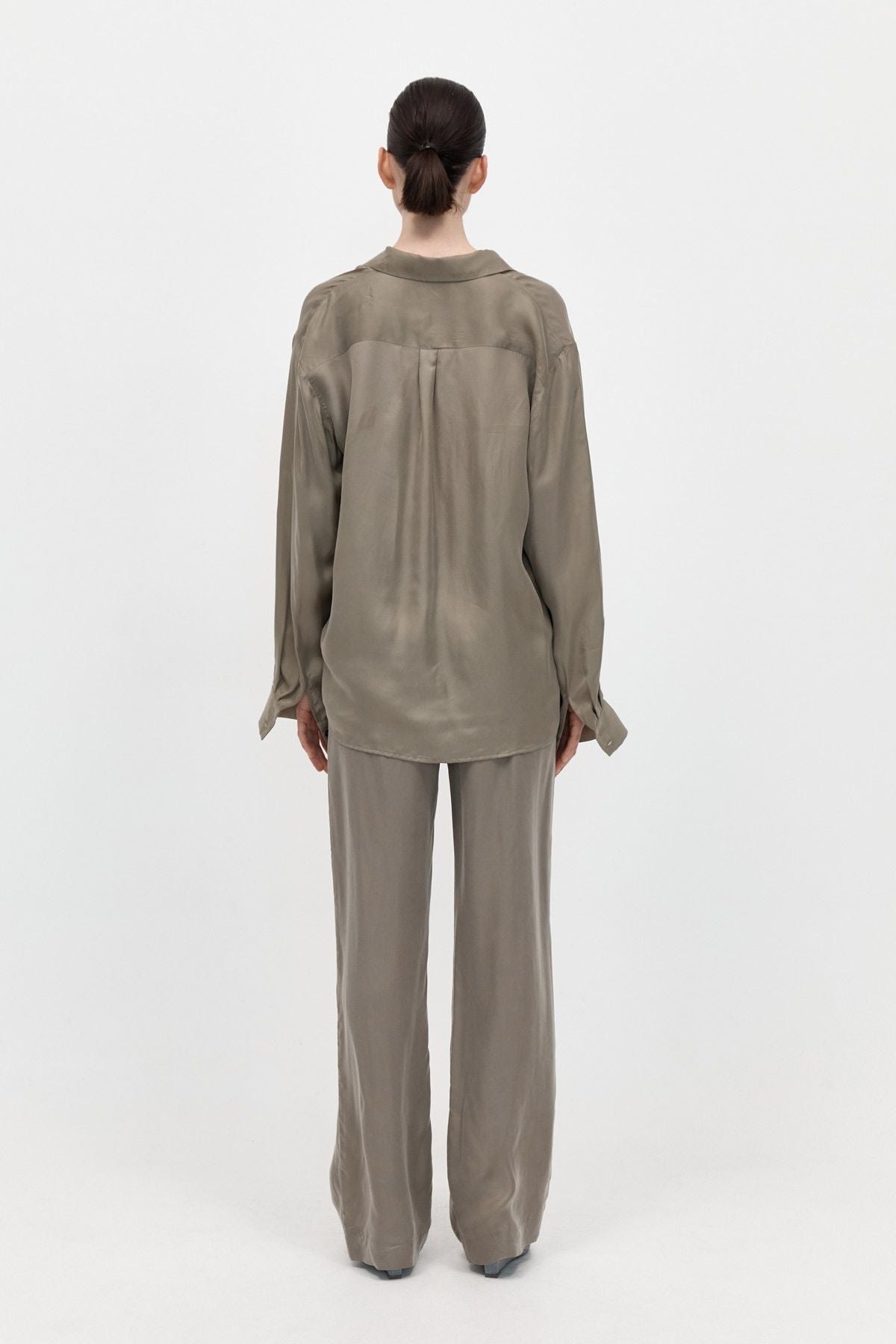 STRAIGHT LEG TROUSERS-CASTOR GREY Pants ST AGNI