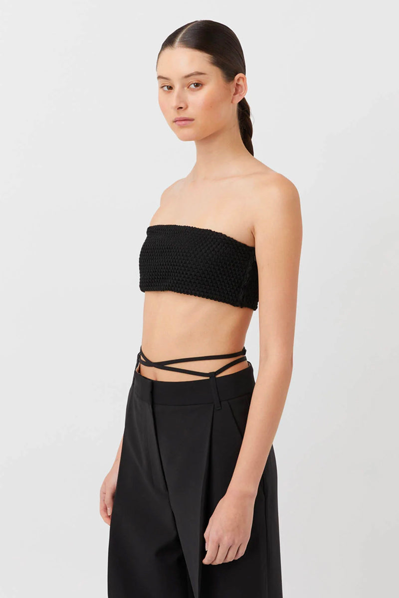 ADRIEN BANDEAU TOP-BLACK Tops Camilla and Marc