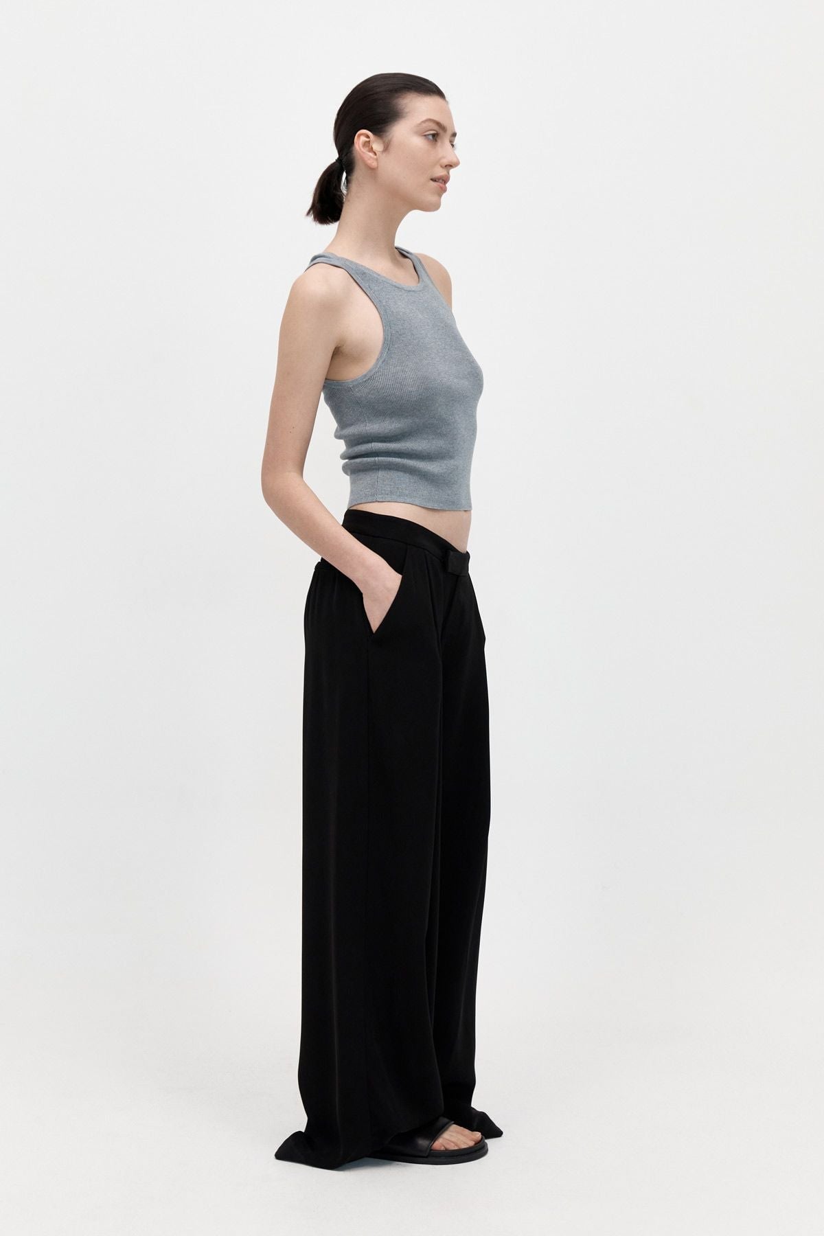 KNIT TANK-GREY MARLE Knitwear ST AGNI