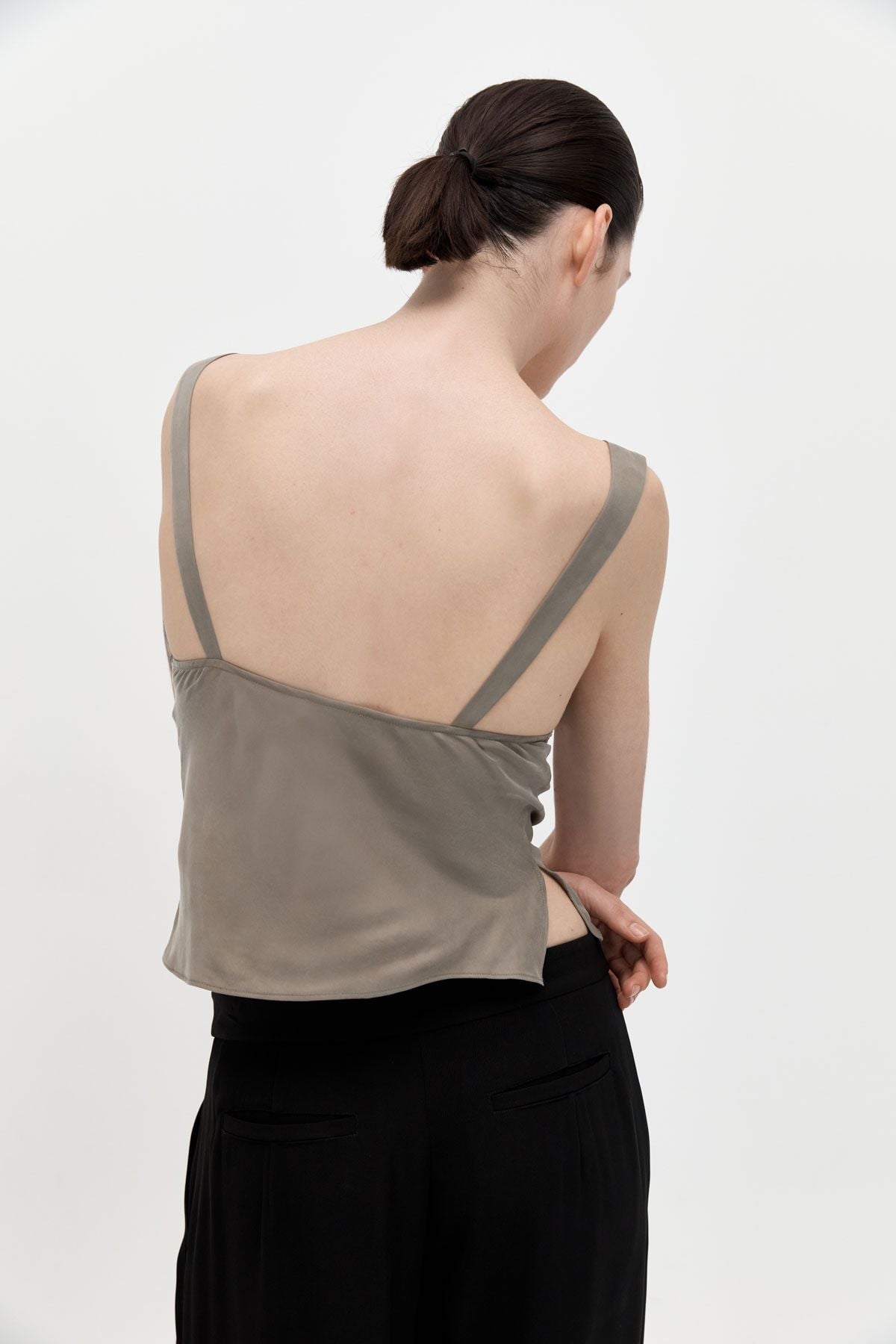 PEIGNOIR CAMISOLE-CASTOR GREY Tops ST AGNI