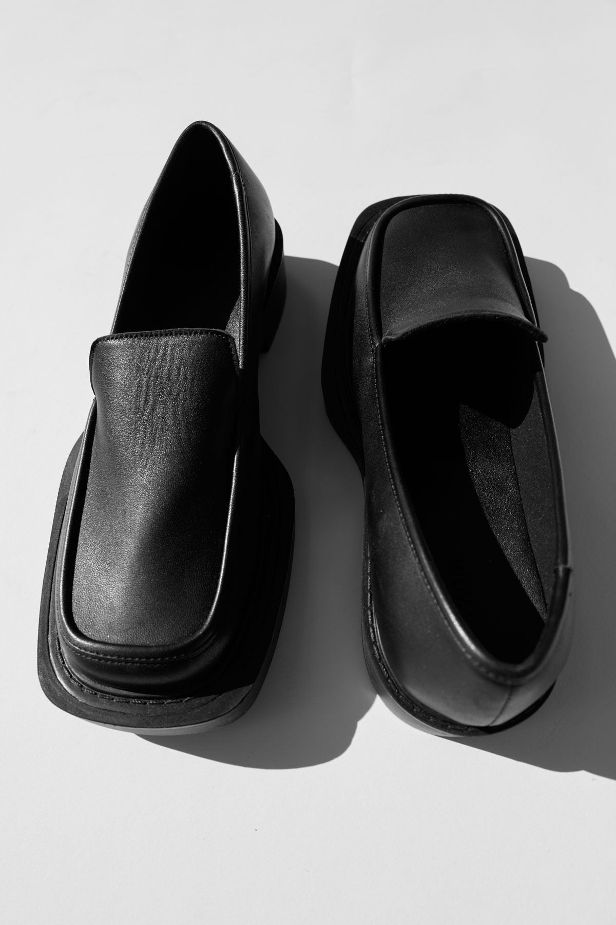 SQUARE LOAFER-BLACK Shoes ST AGNI