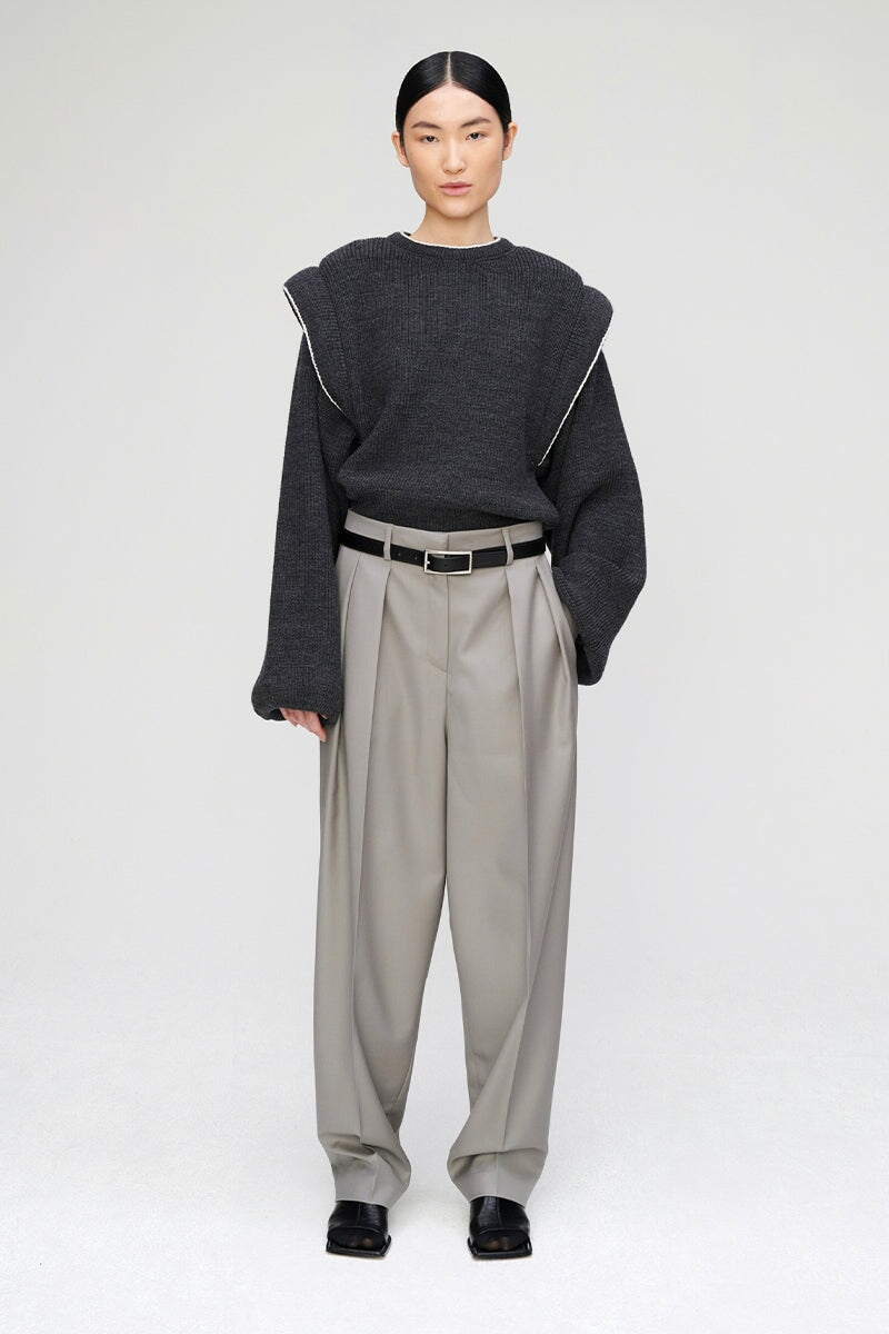 BLAKEY PULLOVER-GREY MELANGE Sweats Róhe 34 Grey Melange