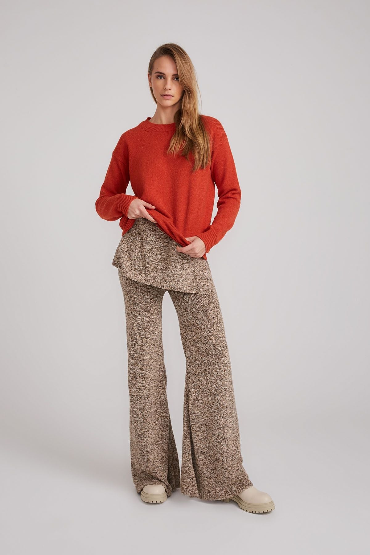 ROUND NECK JUMPER-FURNACE GRANDA Knitwear Estilo Emporio
