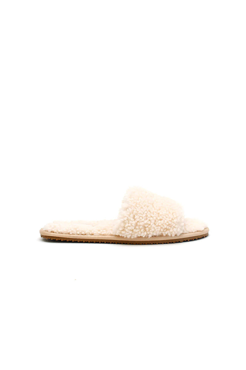 SHEARLING SLIPPER - CREAM Shoes LA TRIBE 36 Cream