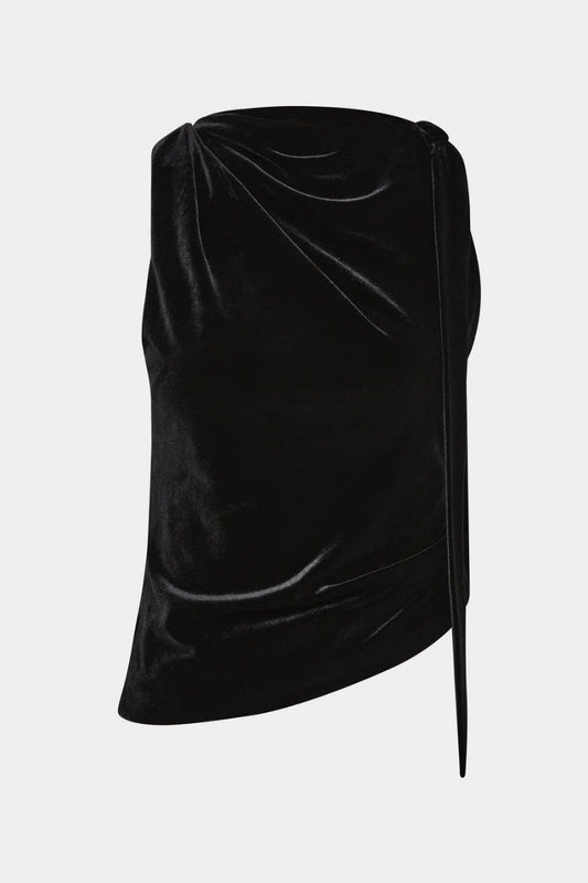 ETTORE DRAPE TOP-BLACK Tops SIR. 