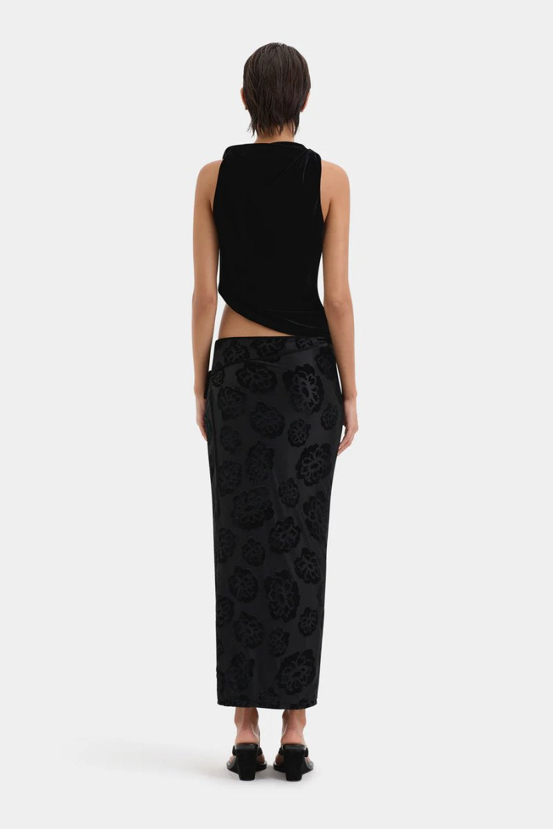 ETTORE DRAPE TOP-BLACK Tops SIR. 