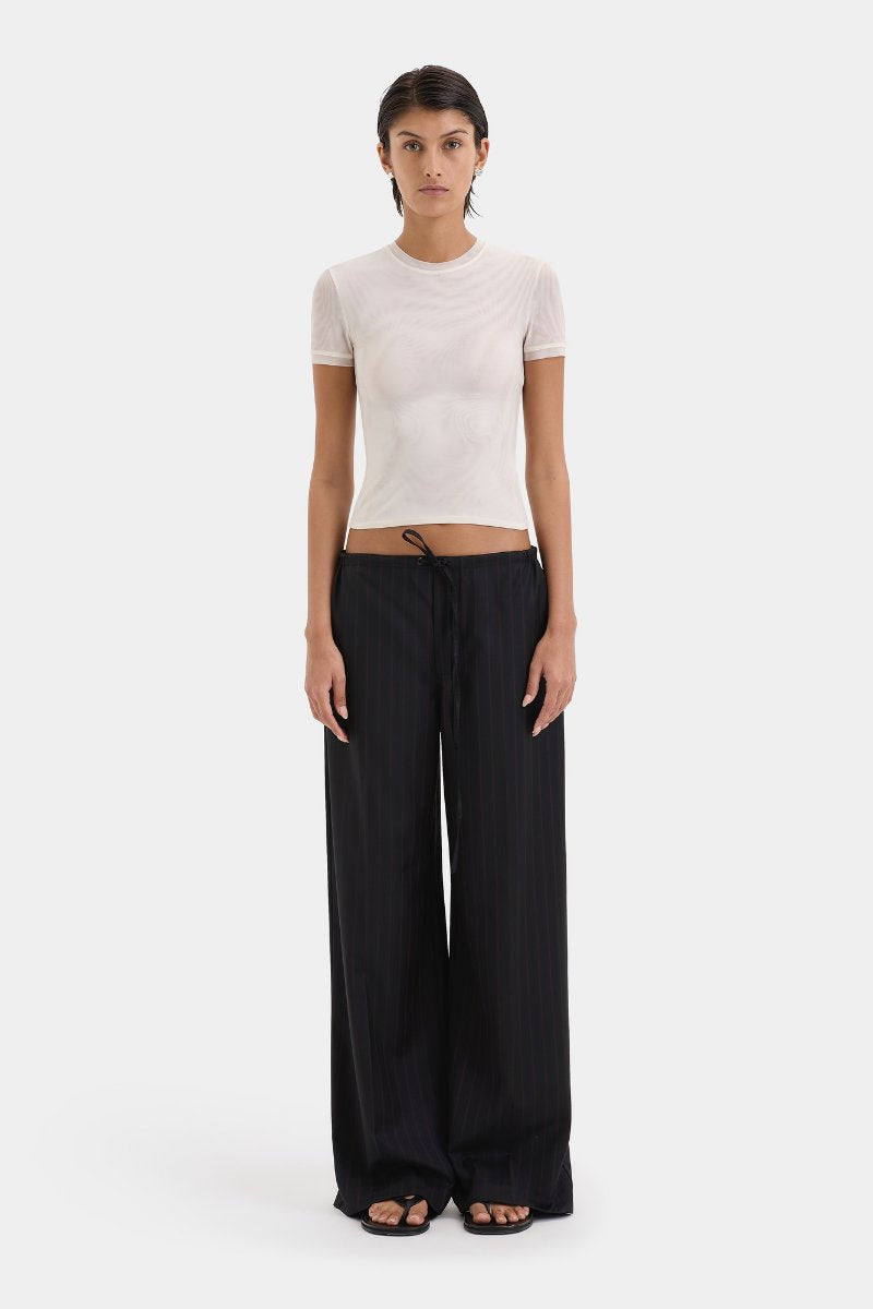 SORRENTINO DRAWSTRING PANT-RED PIN STRIPE Pants SIR. 