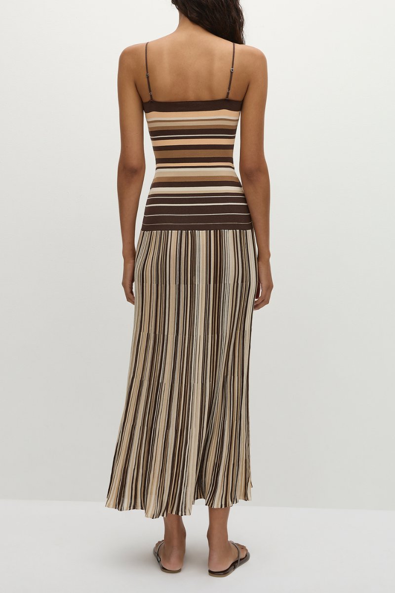 ESENIA KNIT DRESS-APRICOT BROWN Maxi Dress Faithfull the Brand 