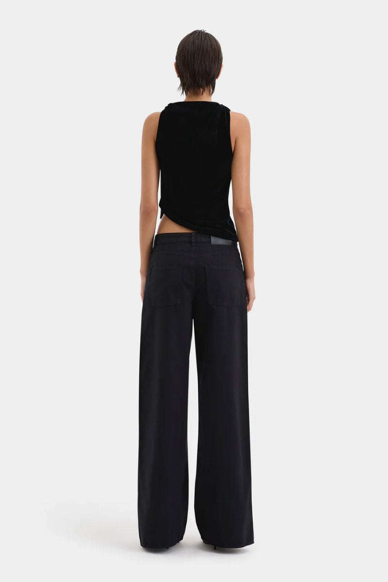 ETTORE DRAPE TOP-BLACK Tops SIR. 