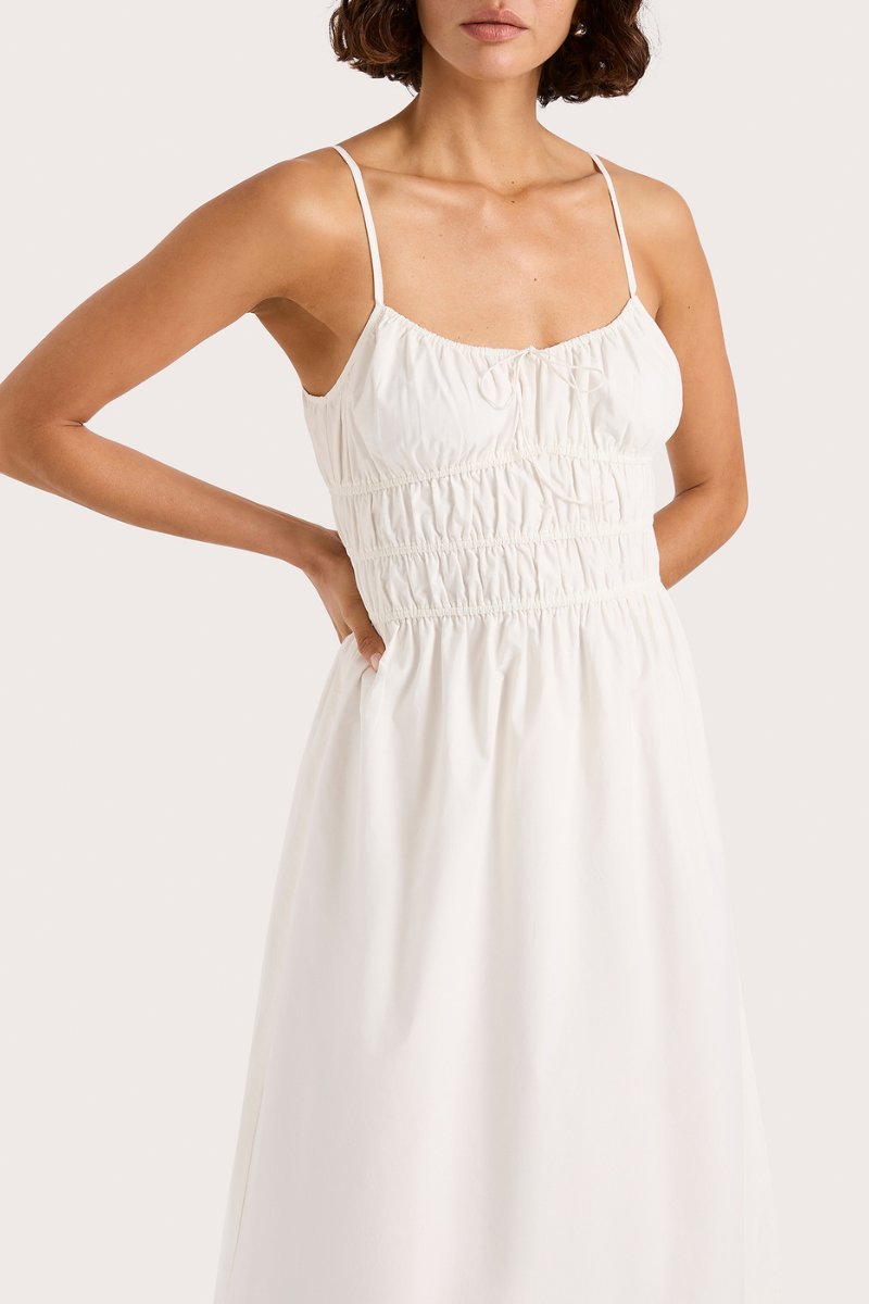 MARIANNE MIDI DRESS-WHITE Midi Dress Faithfull the Brand 