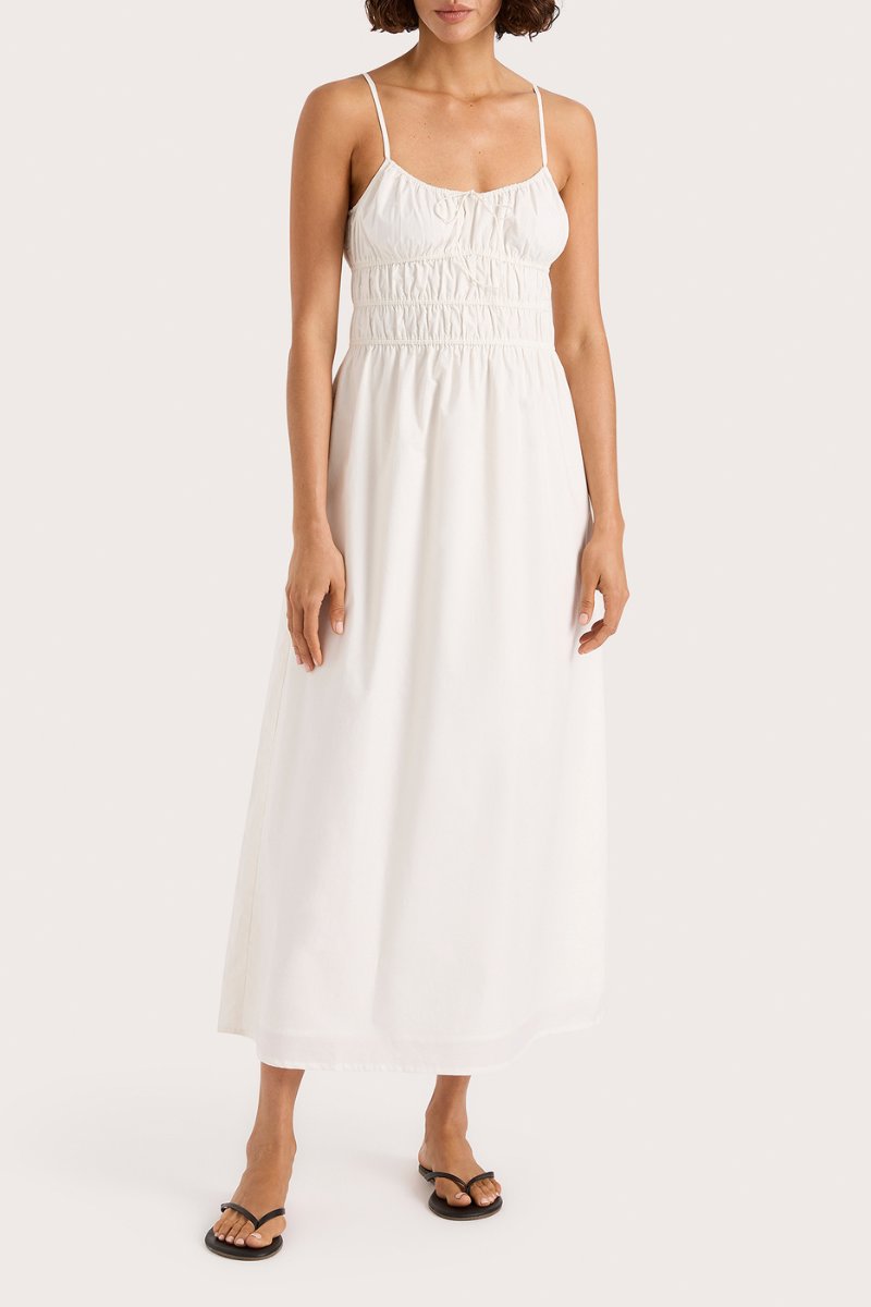 MARIANNE MIDI DRESS-WHITE Midi Dress Faithfull the Brand 