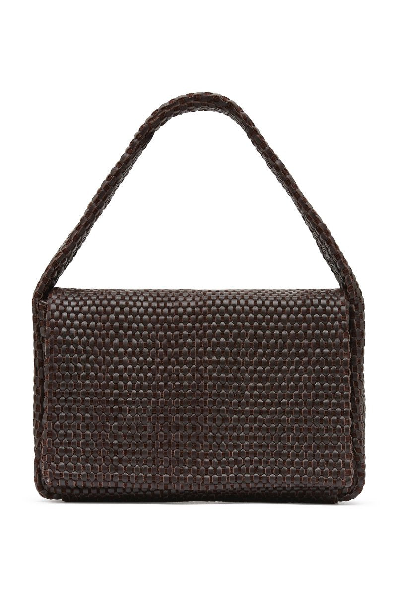 LATTICE EVERYDAY SATCHEL-COFFEE Handbags ST AGNI 