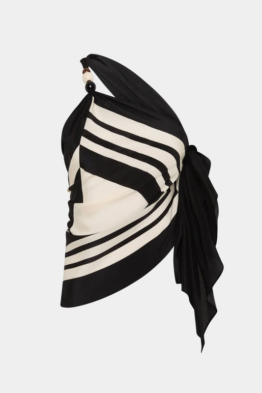 PIETRA WRAP TOP-MILANO NERO Tops SIR. 