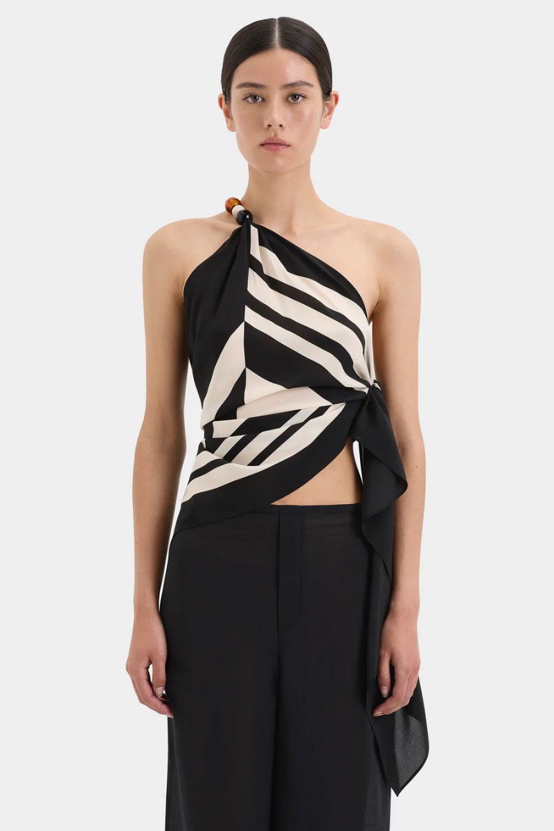 PIETRA WRAP TOP-MILANO NERO Tops SIR. 
