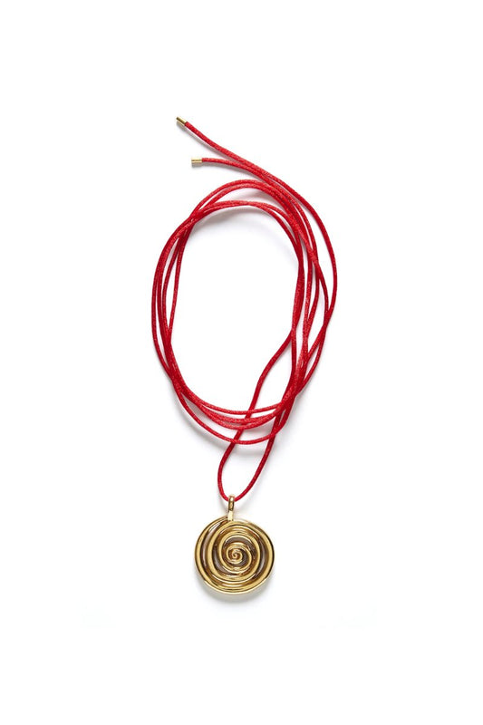 SPIRAL ON A STRING-BRIGHT RED Jewellery Anni Lu 