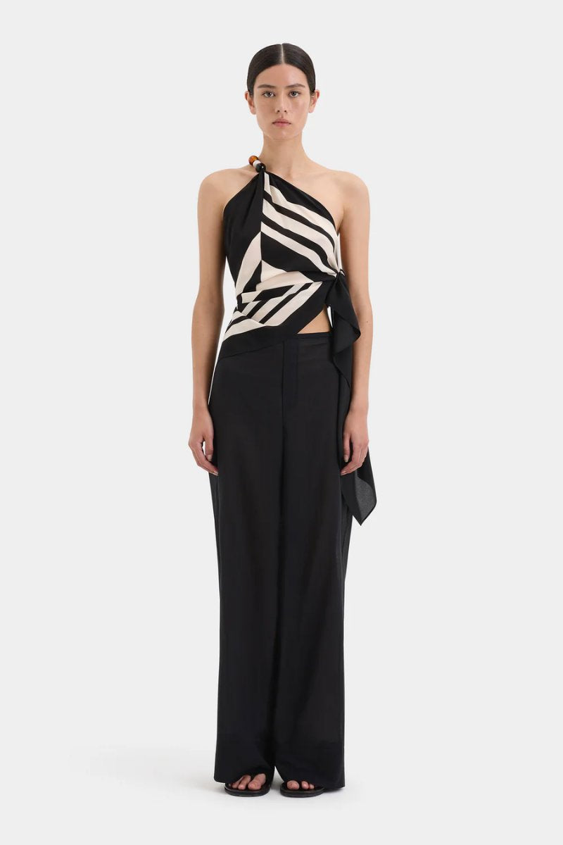 PIETRA WRAP TOP-MILANO NERO Tops SIR. 
