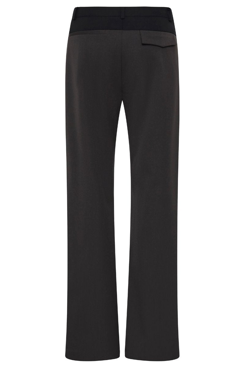 90S SPLICE PANELLED PANTS-BLACK OLIVE/ BLACK Pants ST AGNI 