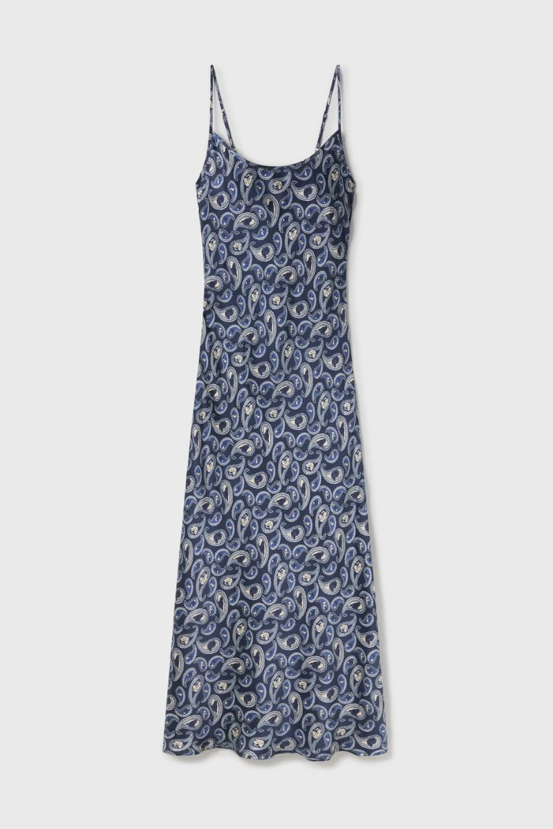 1996 DRESS-HOUNDS PAISLEY Midi Dress Silk Laundry 