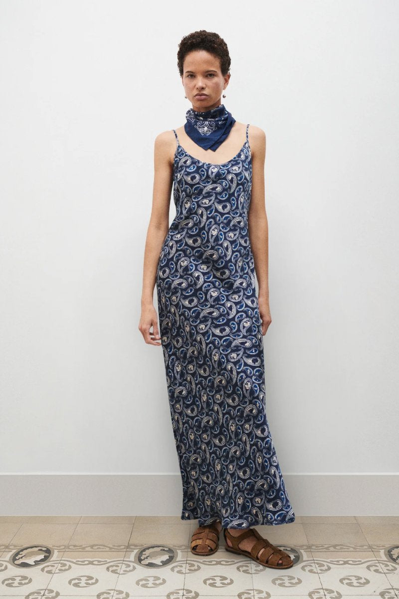 1996 DRESS-HOUNDS PAISLEY Midi Dress Silk Laundry 
