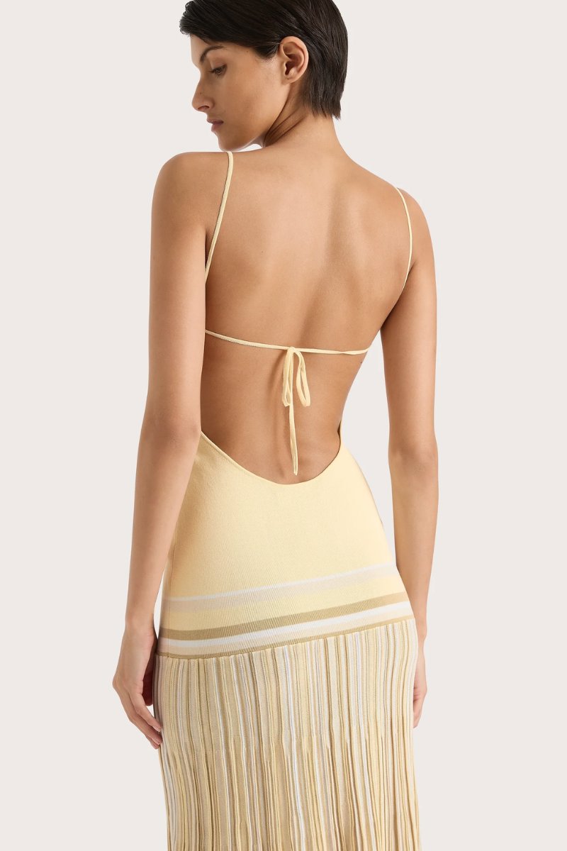 CITARA MAXI DRESS-BUTTER STRIPE Maxi Dress Faithfull the Brand 
