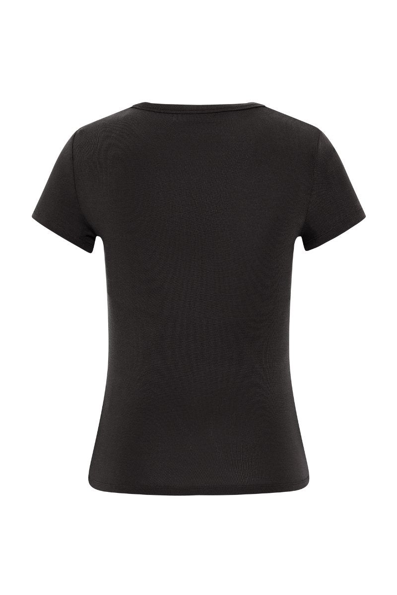 JERSEY BABY TEE BLACK Tops ST AGNI 