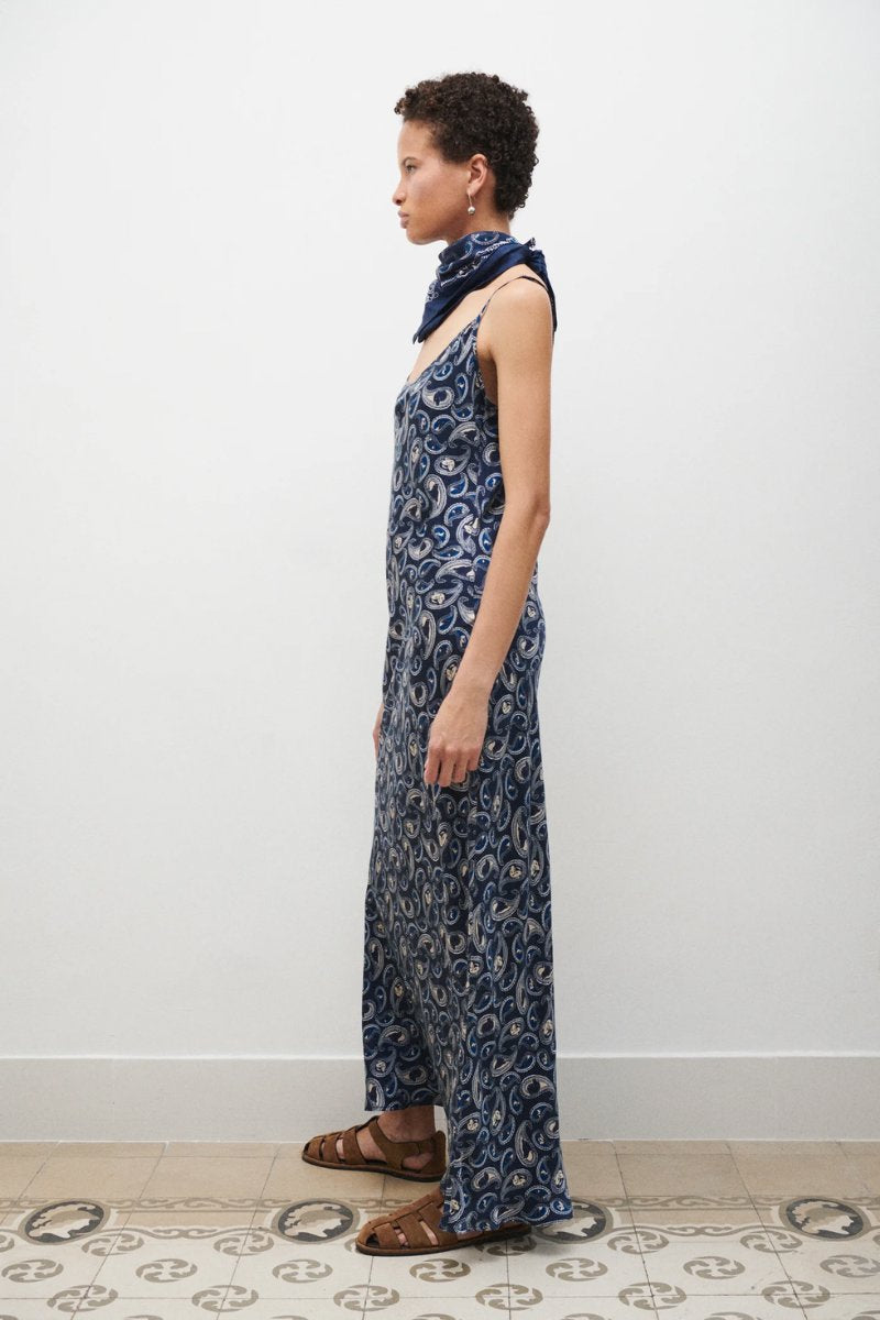 1996 DRESS-HOUNDS PAISLEY Midi Dress Silk Laundry 