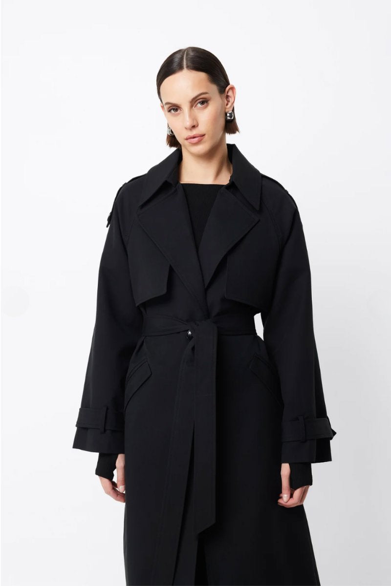 FRANKLIN TRENCH COAT-BLACK Jackets MOSSMAN 