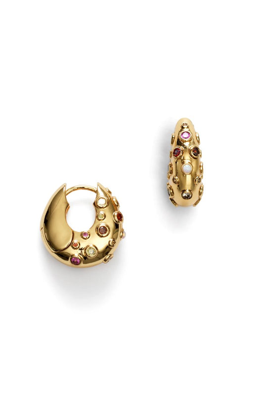 CRYSTAL BAY HOOP-GOLD Jewellery Anni Lu 