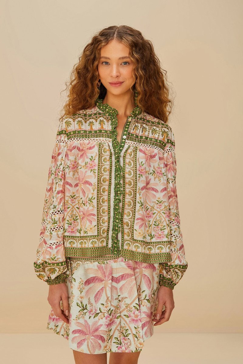 PALM DREAM OFF-WHITE BLOUSE Tops Farm Rio 