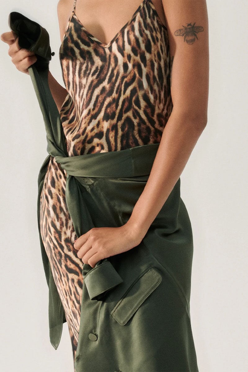 90S SLIP DRESS LEOPARD