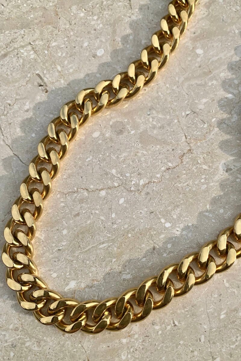 CHUNKY FLAT LINK GOLD-GOLD Jewellery Anna Rossi Jewellery Uni Gold 