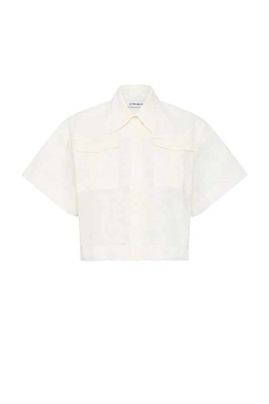 COBIE UTILITY SHIRT-PEARL Tops ANTIPODEAN XS Pearl 