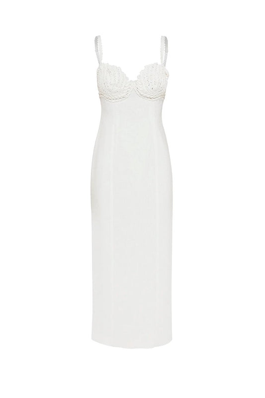LUCINDA BRALET DRESS-OFF WHITE Midi Dress Clea 