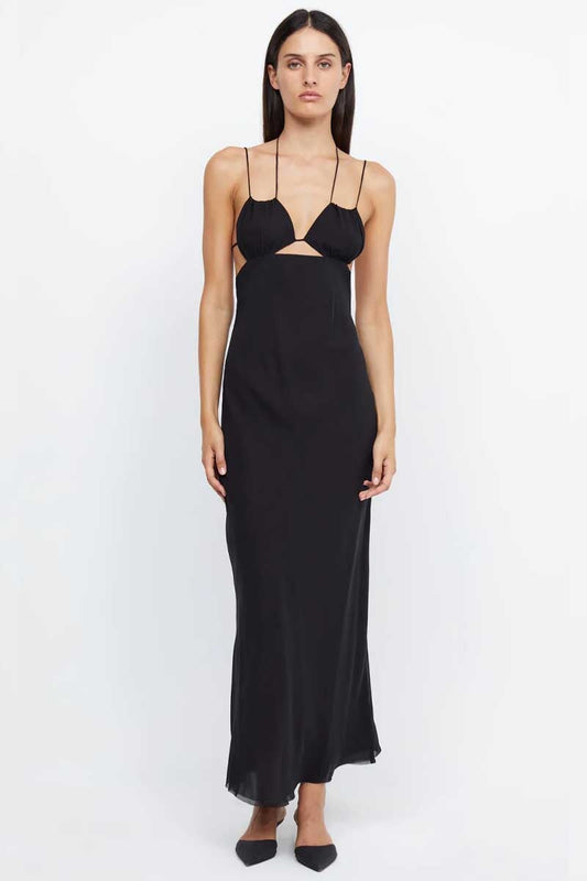 ARCHER STRAPPY MAXI DRESS-BLACK Dress Bec and Bridge 6 Black 