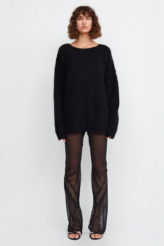 SAFFRON KNIT JUMPER-BLACK Knitwear Bec and Bridge XS Black 